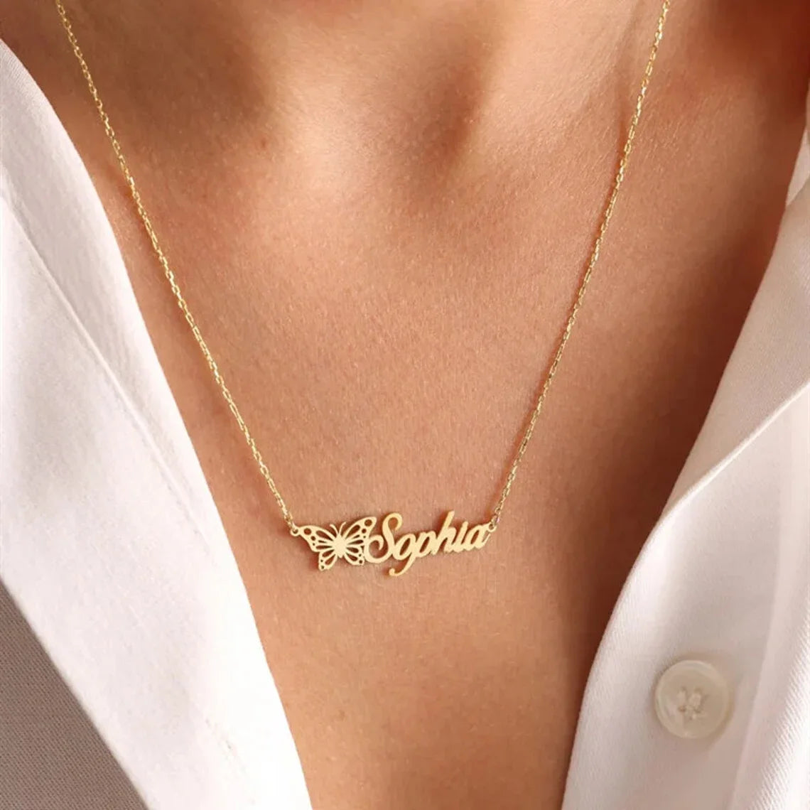 Aurora Whisper Name Necklace